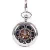 Unisex Pocket Watch Mechanical manual-winding Casual Hollow Engraving Analog Silver / Titanium Alloy