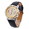 Unisex PU Analog Mechanical Fashionable Watch (Gold)