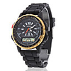 Unisex PU Analog Quartz Wrist Sports Watch (Black)