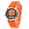 Unisex PU Analog Quartz Wrist Sports Watch (Orange)