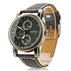 Unisex PU Analog Quartz Wrist Watch 0020A (Grey)