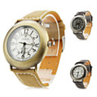 Unisex PU Analog Quartz Wrist Watch (Assorted Colors)