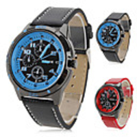 Unisex PU Analog Quartz Wrist Watch (Assorted Colors)