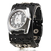 Unisex PU Analog Quartz Wrist Watch (Black)