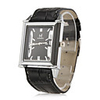Unisex PU Analog Quartz Wrist Watch (Black)