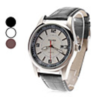 Unisex PU Analog Quartz Wrist Watch with Calendar (Assorted Colors)