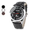Unisex PU Analog Quartz Wrist Watch with Calendar (Assorted Colors)