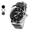 Unisex PU Analog Quartz Wrist Watch with Calendar (Assorted Colors)