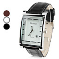 Unisex PU Analog Quartz Wrist Watch with Calendar (Assorted Colors)