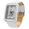 Unisex PU Analog Quartz Wrist Watch with Eiffel Tower Pattern (White)