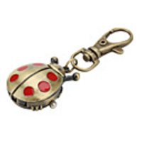 Unisex Red Beatles Alloy Analog Quartz Keychain Watch (Bronze)