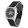 Unisex Red Hood Style Silicone Analog Quartz Wrist Watch (Black)
