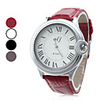 Unisex Roman Number Style PU Analog Quartz Wrist Watch (Assorted Colors)