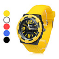 Unisex Rubber Analog Quartz Wrist Watch (Assorted Colors)