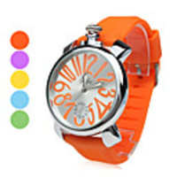 Unisex Rubber Analog Quartz Wrist Watch (Assorted Colors)