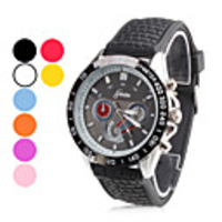 Unisex Rubber Analog Quartz Wrist Watch (Assorted Colors)