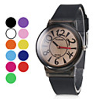 Unisex Rubber Analog Quartz Wrist Watch (Assorted Colors)