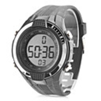 Unisex Rubber Digital Automatic Wrist Sports Watch (Black)