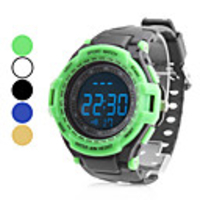 Unisex Rubber Digital LED Wrist Cycling Sports Watch (Black)