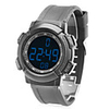 Unisex Rubber Digital LED Wrist Sports Watch with Heart Rate(Black)