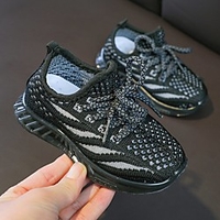 Unisex Sandals Comfort Flower Girl Shoes Princess Shoes Elastic Fabric Lace up Big Kids(7years ) Daily Home Walking Shoes Black Pink Gray Spring Summer miniinthebox