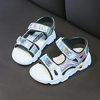 Unisex Sandals Comfort Flower Girl Shoes Princess Shoes PU Heelys Shoes Big Kids(7years ) Daily Home Running Shoes Walking Shoes Black Pink Green Spring Summer miniinthebox