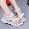Unisex Sandals Comfort Flower Girl Shoes Princess Shoes PU Heelys Shoes Big Kids(7years ) Daily Home Running Shoes Walking Shoes Pink Beige Spring Summer miniinthebox