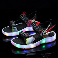 Unisex Sandals Comfort Microfiber Light Up Shoes Big Kids(7years ) Daily Walking Shoes Black Yellow Summer miniinthebox