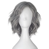 Unisex Short Wavy Volume Wavy Silver Gray Synthetic Cosplay Costume Wig Shoulder Long Halloween Hair miniinthebox