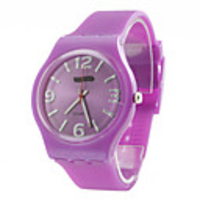 Unisex Silicone Analog Quartz Wrist Watch (Purple)
