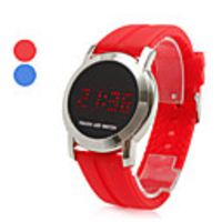 Unisex Silicone Digital Dotted Touch LED Style Wrist Watch (Assorted Colors)