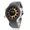 Unisex Silicone Digital LED Wrist Watch with Colorful Light (Black)