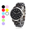 Unisex Simple Design Plastic Analog Quartz Wrist Watch (Assorted Colors)