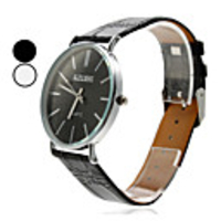 Unisex Simple Elegant Design PU Analog Quartz Wrist Watch (Assorted Colors)