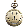 Unisex Smile Alloy Analog Quartz Pocket Watch (Bronze)
