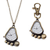 Unisex Sole Style Alloy Analog Quartz Keychain Necklace Watch (Bronze)