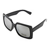 Unisex Square Black Frame Resin Lens Sunglasses