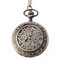 Unisex Star Style Steel Analog Quartz Pocket Watch (Bronze)