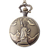 Unisex Statue of Liberty Style Steel Analog Quartz Pocket Watch (Bronze)