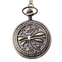 Unisex Steel Analog Quartz Pocket Watch (Bronze)
