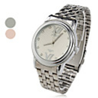 Unisex Steel Analog Quartz Wrist Watch (Assorted Colors)
