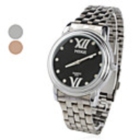 Unisex Steel Analog Quartz Wrist Watch (Assorted Colors)
