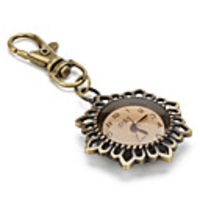 Unisex Sun Alloy Analog Quartz Keychain Watch (Bronze)