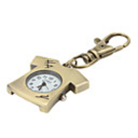 Unisex T-shit Alloy Analog Quartz Keychain Watch (Bronze)