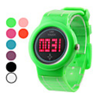 Unisex Touch Screen Plastic Digital LED Wrist Fashion Watch (Assorted Colors)