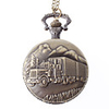 Unisex Train Style Steel Analog Quartz Pocket Watch (Bronze)