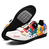 Unisex Trainers Athletic Shoes Flat Heel Pointed Toe British Outdoor Cycling Shoes Faux Leather Geometric White Black / Booties / Ankle Boots
