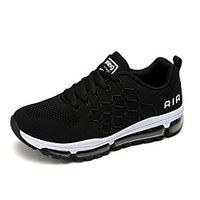 Unisex Trainers Athletic Shoes Flat Heel Round Toe Sporty Athletic Outdoor Running Shoes Walking Shoes Mesh Lace-up White Black Pink