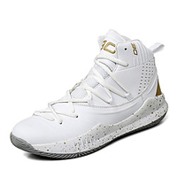 Unisex Trainers Athletic Shoes Sporty Outdoor Basketball Shoes PU Non-slipping Black and White Black / Red White Spring Fall