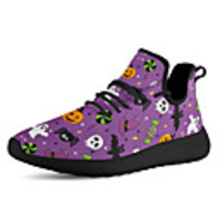 Unisex Trainers Athletic Shoes Wedge Heel Round Toe Casual Basic Daily Mesh Walking Shoes Black / Red Purple Yellow